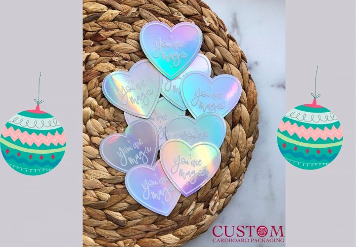 How do holographic stickers make an impression on the customers