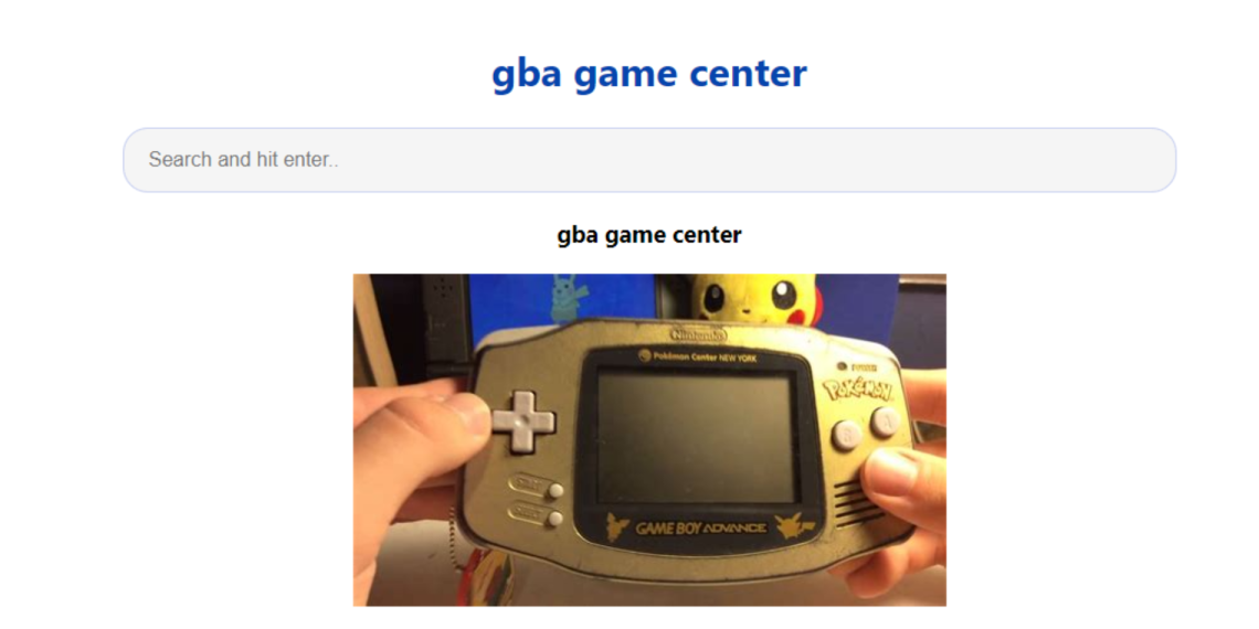 GBA Game Center