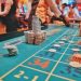 Roulette Table with Colorful Chips