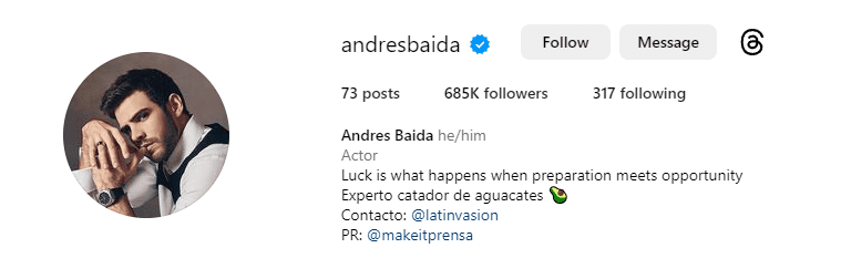 Andres baida insta page