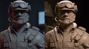 3d models of soldier comparison of light