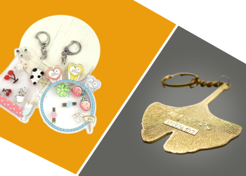 Acrylic keychain vs. gold keychain