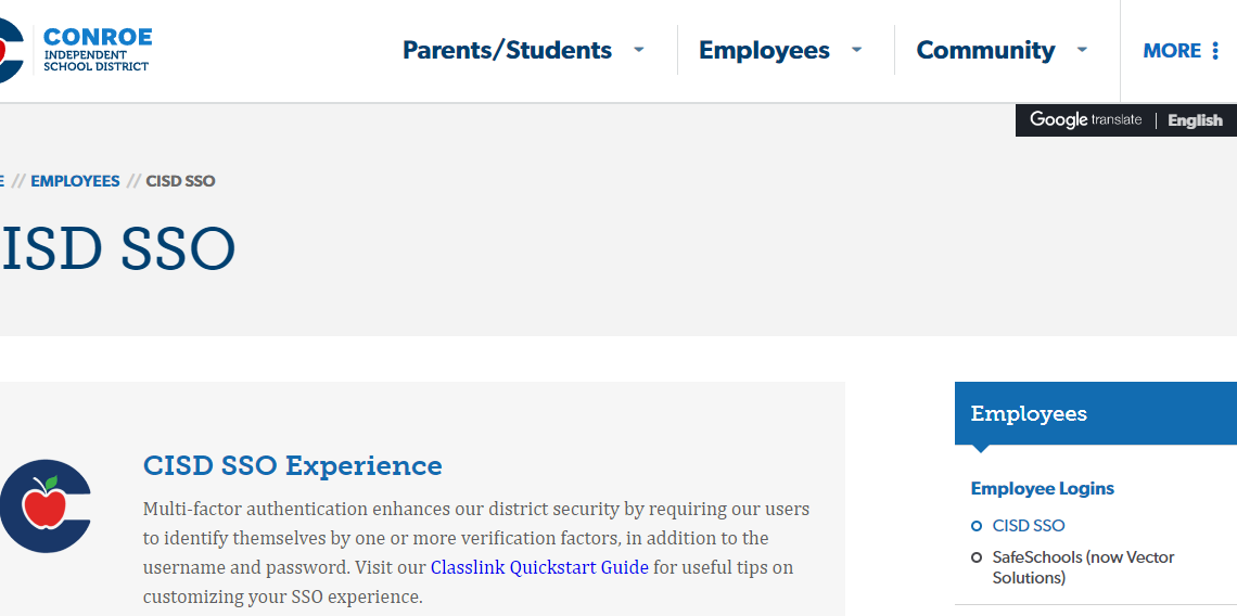 Conroe ISD SSO