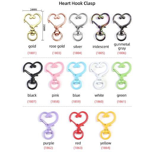 Heart Lobster Hook Clasp