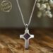 Christian Jewelry Shop Silver Cross Necklace with Bible Inside - My Nano Jewelry