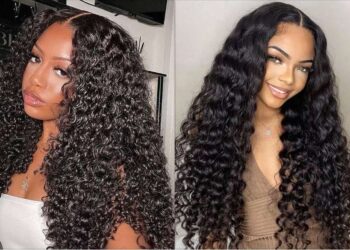 BGMgirl Glueless Human Hair Wigs & Kinky Straight V Part Wig