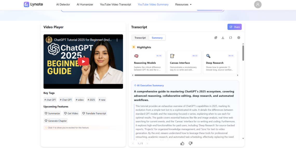 How Lynote.ai Transforms YouTube into Your Ultimate Study Guide