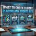 What To Check Before Placing Any Sports Bet