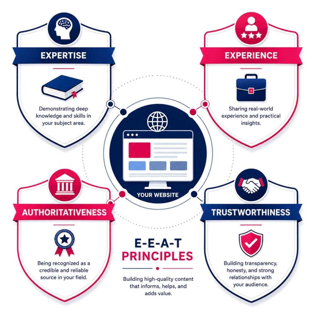 E-E-A-T principles illustration