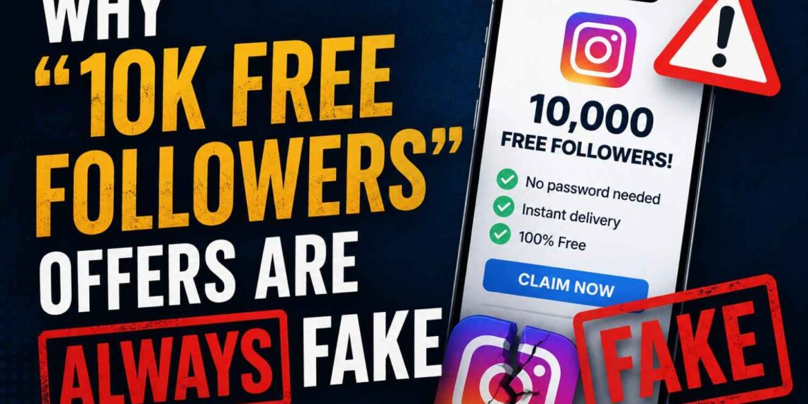 Why "10K Free Followers" Offers Are Always Fake